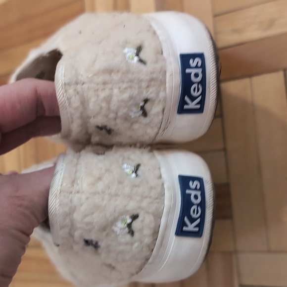 Keds Double Decker Embroidered faux sterling slip-on sneakers size 6 - Picture 4 of 8